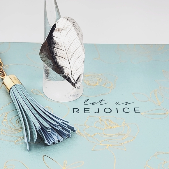 EMBOSSE PRESS REAL LEAF RING HANDMADE  STERLING SILVER METAL SIZE 6.5 - Picture 8 of 9